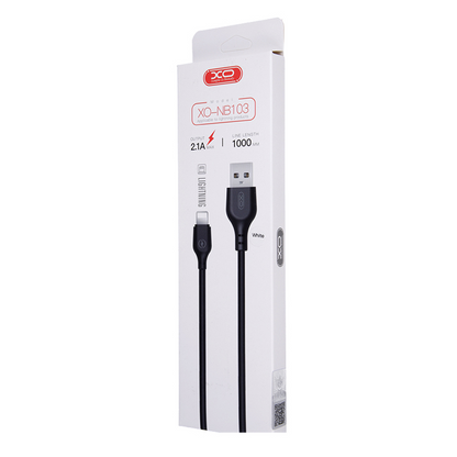 Cabo de carregamento e dados USB-A - Lightning XO Design NB103, 18W, 1m, branco 