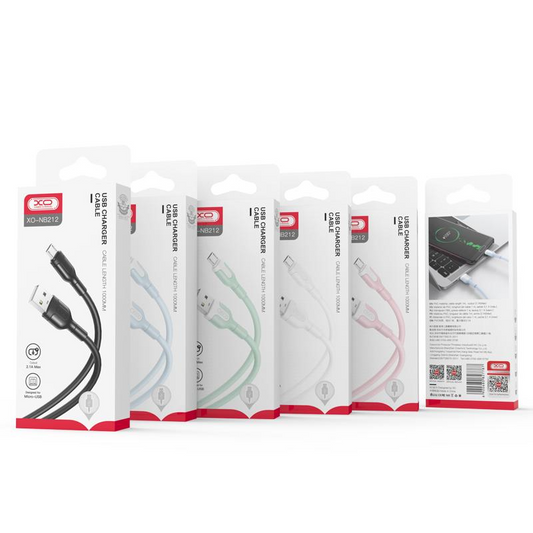 Cabo de Dados e Carregamento USB-A - Lightning XO Design NB212, 18W, 1m, Rosa