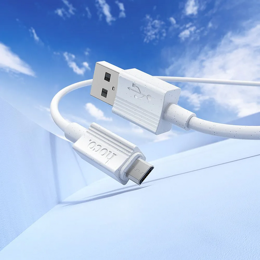 Cabo de Dados e Carregamento USB-A - microUSB HOCO X107, 18W, 1m, Branco