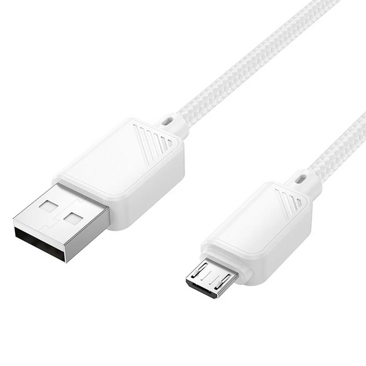 Cabo de Dados e Carregamento USB-A - microUSB HOCO X113, 18W, 1m, Branco