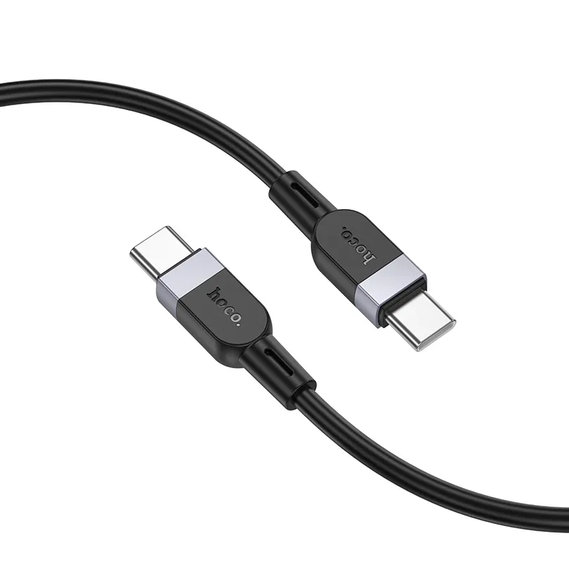 Cabo de Dados e Carregamento USB-C - USB-C HOCO X109, 60W, 2m, Preto