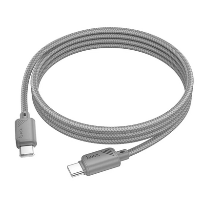 Cabo de Dados e Carregamento USB-C - USB-C HOCO X113, 60W, 1m, Cinzento