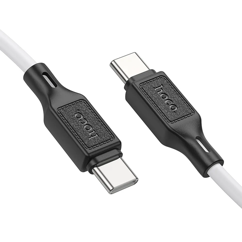 Cabo de Dados e Carregamento USB-C - USB-C HOCO X90, 60W, 1m, Branco