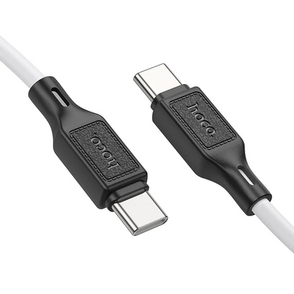 Cabo de Dados e Carregamento USB-C - USB-C HOCO X90, 60W, 1m, Branco