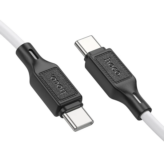Cabo de Dados e Carregamento USB-C - USB-C HOCO X90, 60W, 1m, Branco