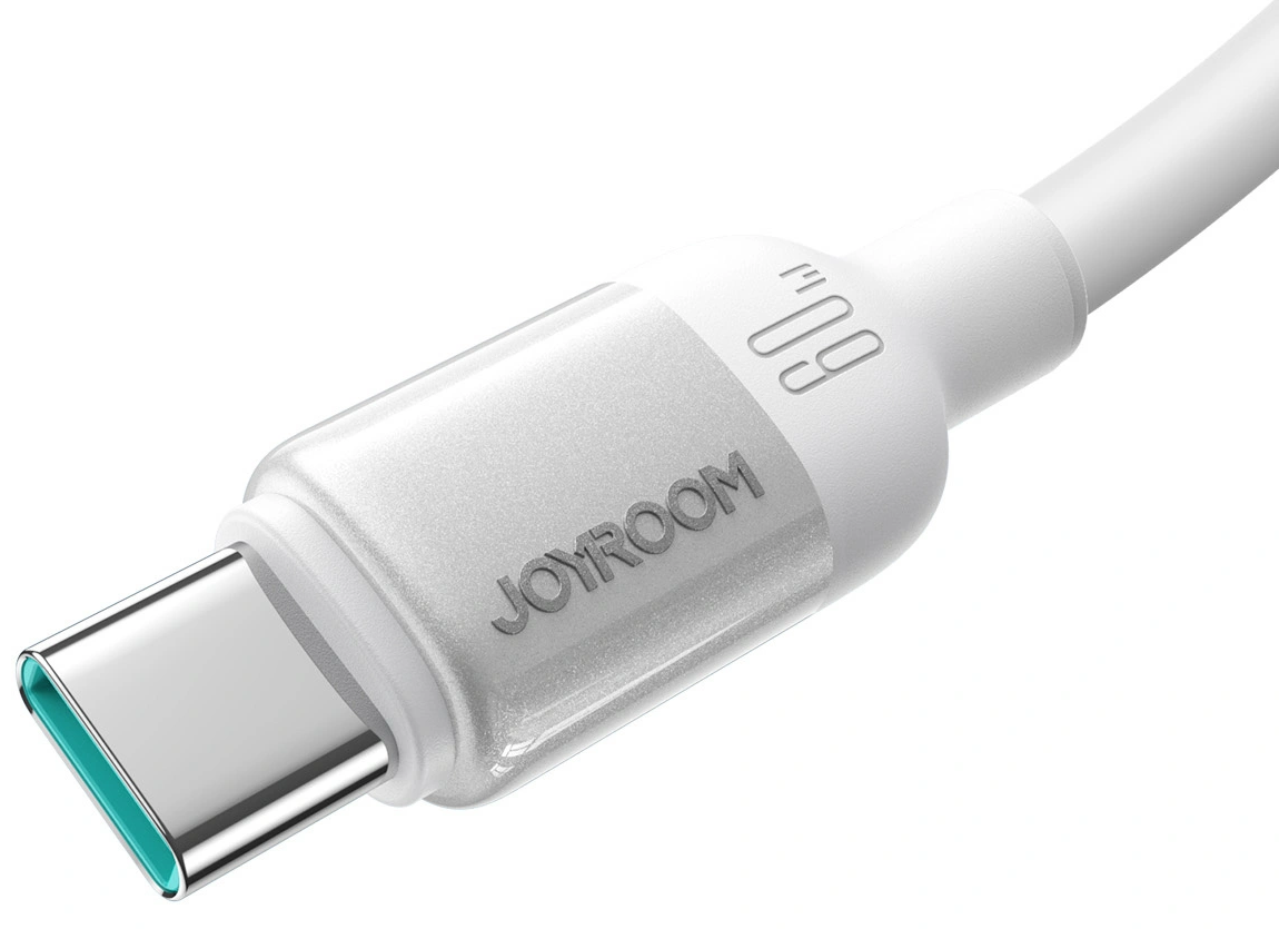 Cabo de Dados e Carregamento USB-C - USB-C Joyroom S-A62 Lively, 60W, 1,2m, Branco