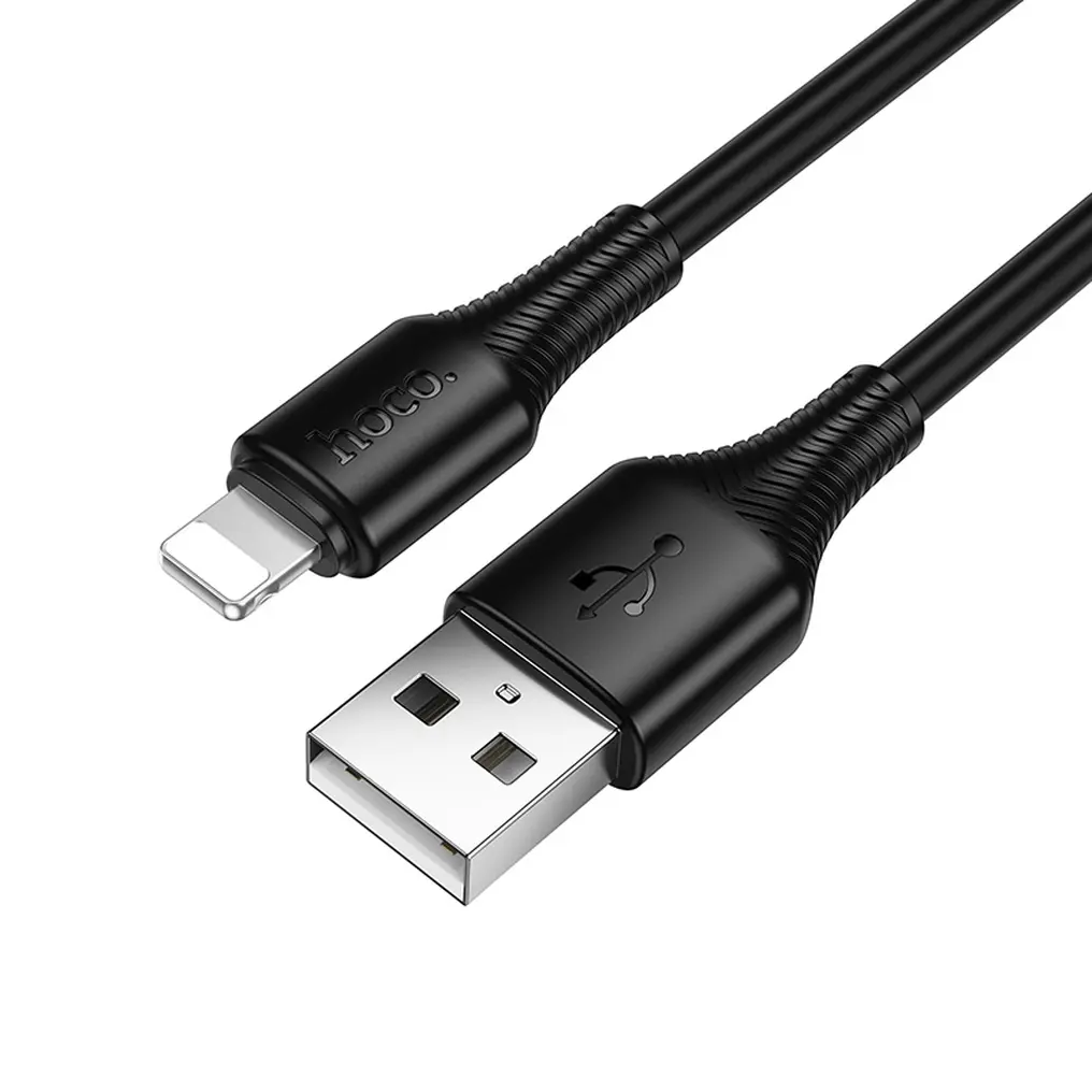 Cabo de Dados e Carregamento USB-A - Lightning HOCO X120, 18W, 1m, Preto