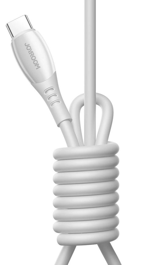 Cabo de Dados e Carregamento USB-C - Lightning Joyroom S-A59 Vibrant, 30W, 1,2m, Branco