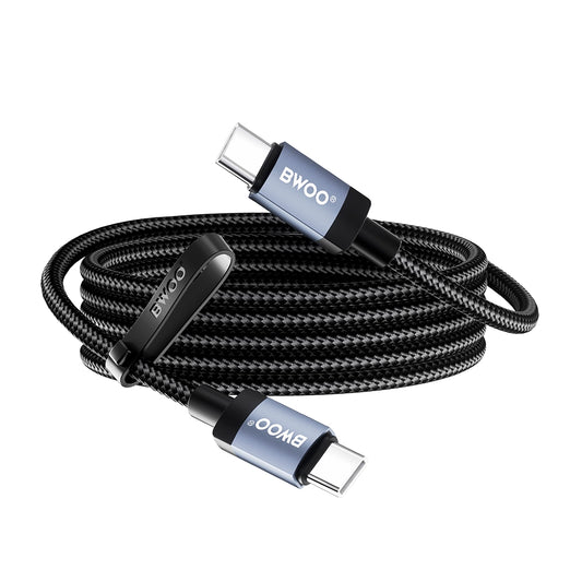 Cabo de Dados e Carregamento USB-C - USB-C BWOO BO-X401CC, 65W, 1m, Preto
