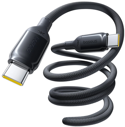 Cabo de Dados e Carregamento USB-C - USB-C Baseus PicoGo II, 240W, 1m, Preto E0423300