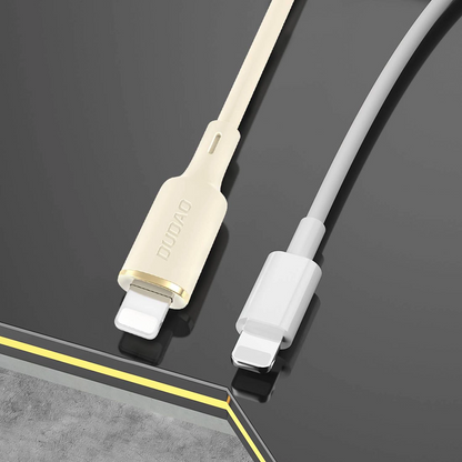 Cabo de Dados e Carregamento USB-A - Lightning Dudao L7SL, 18W, 1m, Bege