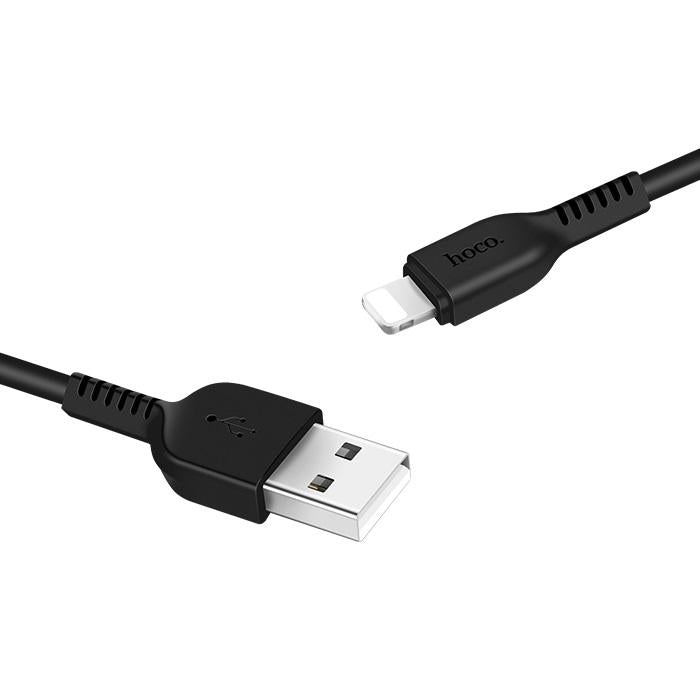 Cabo de Dados e Carregamento USB-A - Lightning HOCO Flash X20, 18W, 1m, Preto