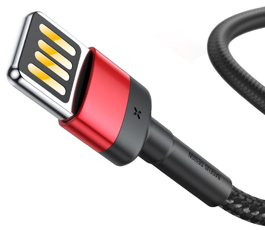 Cabo de carregamento e dados USB-A - Lightning Baseus Cafule, 18W, 1m, vermelho CALKLF-G91 