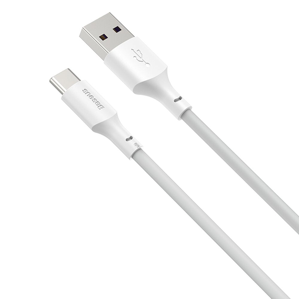 Cabo de carregamento e dados de baseus USB-A para USB-C, 40W, 1,5 m, branco TZCATZJ-02