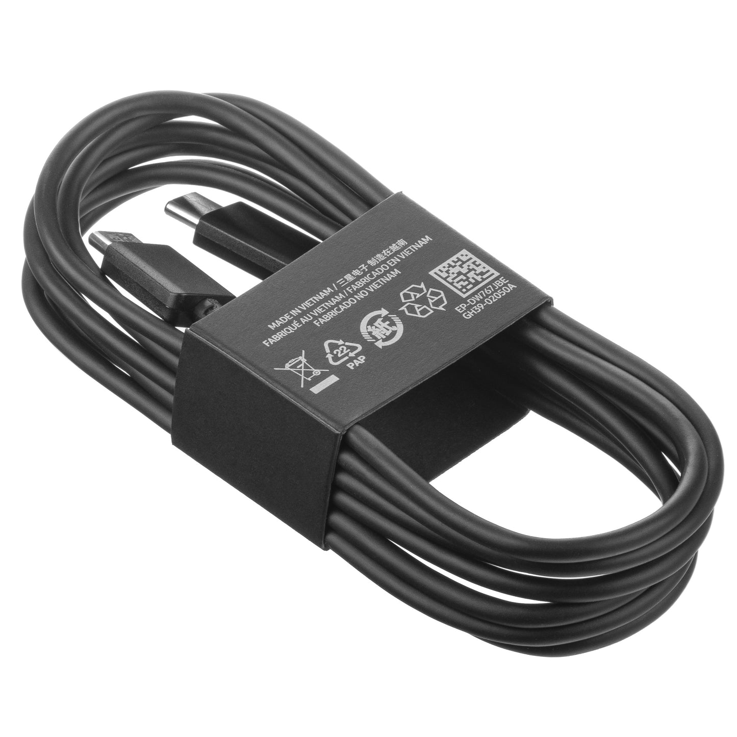 Cabo para carregamento e dados USB-C - USB-C Samsung EP-DW767JBE, 25W, 1.8m, Preto GP-TOU021RFCBW