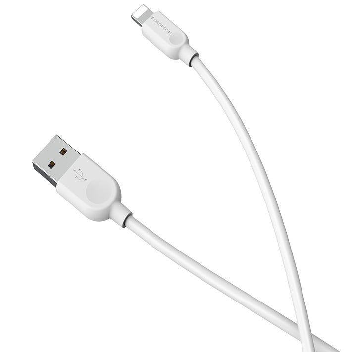 Cabo de carregamento e dados USB-A - Lightning Borofone BX14 LinkJet, 18W, 1m, Branco