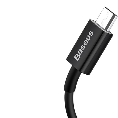 Cabo de carregamento e dados USB-A - microUSB Baseus Superior Series, 18W, 1m, Preto CAMYS-01