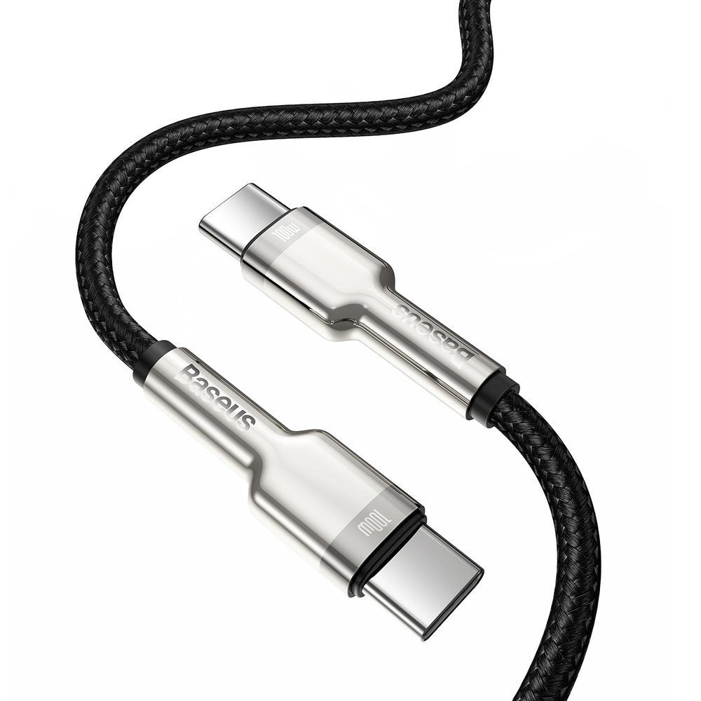 Cabo de Dados e Carregamento USB-C - USB-C Baseus Cafule, 100W, 2m, Preto CATJK-D01