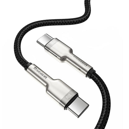 Cabo de Dados e Carregamento USB-C - USB-C Baseus Cafule, 100W, 2m, Preto CATJK-D01