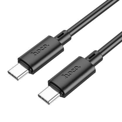 Cabo de carregamento e dados USB-C - USB-C HOCO X88, 60W, 1m, preto 