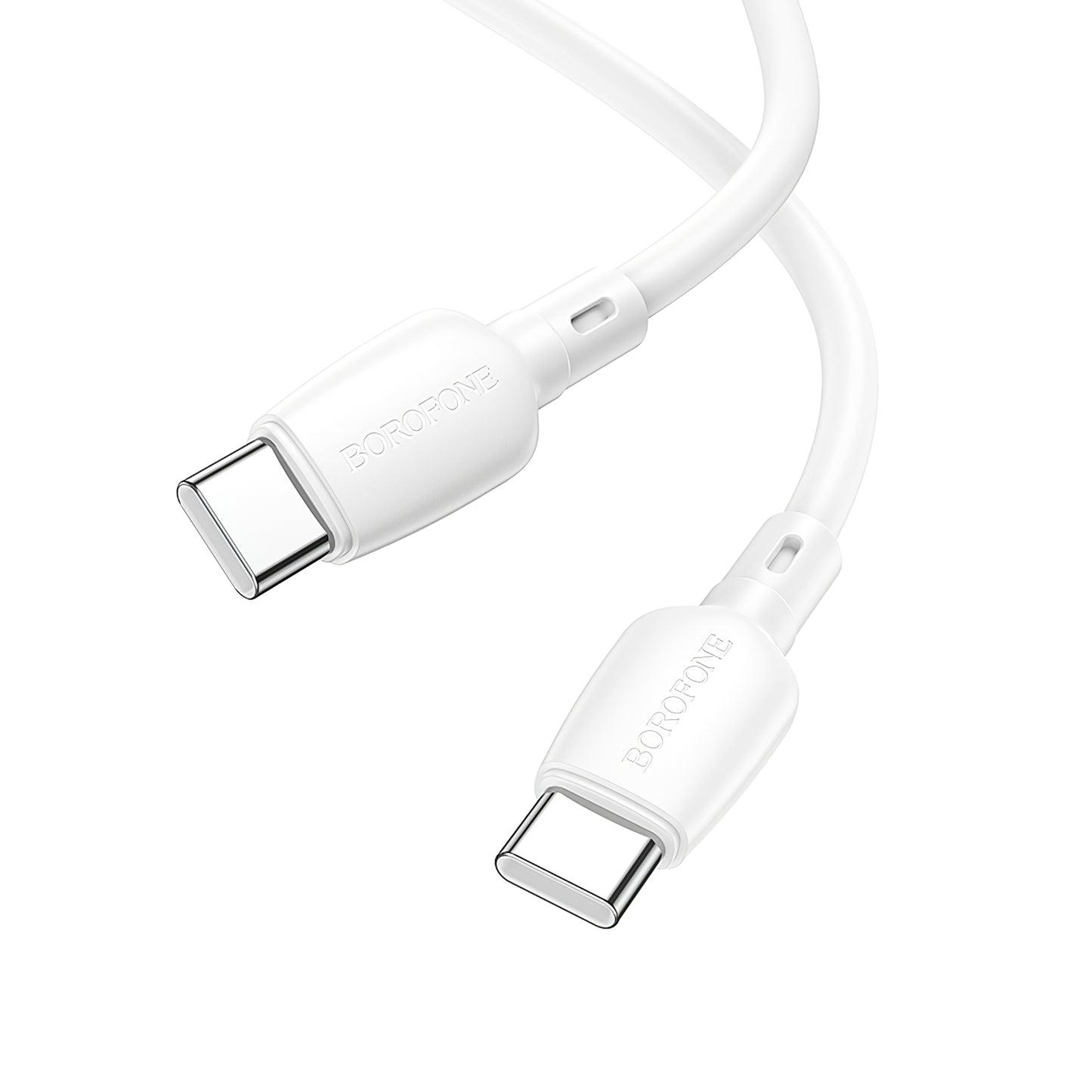 Cabo de carregamento e dados USB-C - USB-C Borofone BX93, 60W, 1m, Branco 