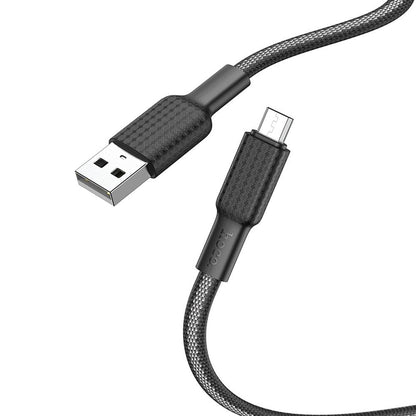 HOCO X69 Cabo de carregamento e dados USB-A - microUSB, 18W, 1m, preto 