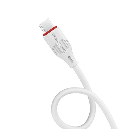 Cabo de carregamento e dados USB-A - microUSB Borofone Enjoy BX17, 18W, 1m, branco 