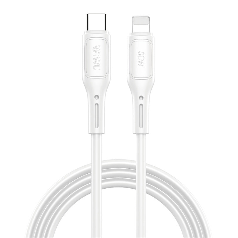 Cabo de carregamento e dados USB-C - Lightning WiWu Wi-C043E Starlink, 30W, 1m, branco 