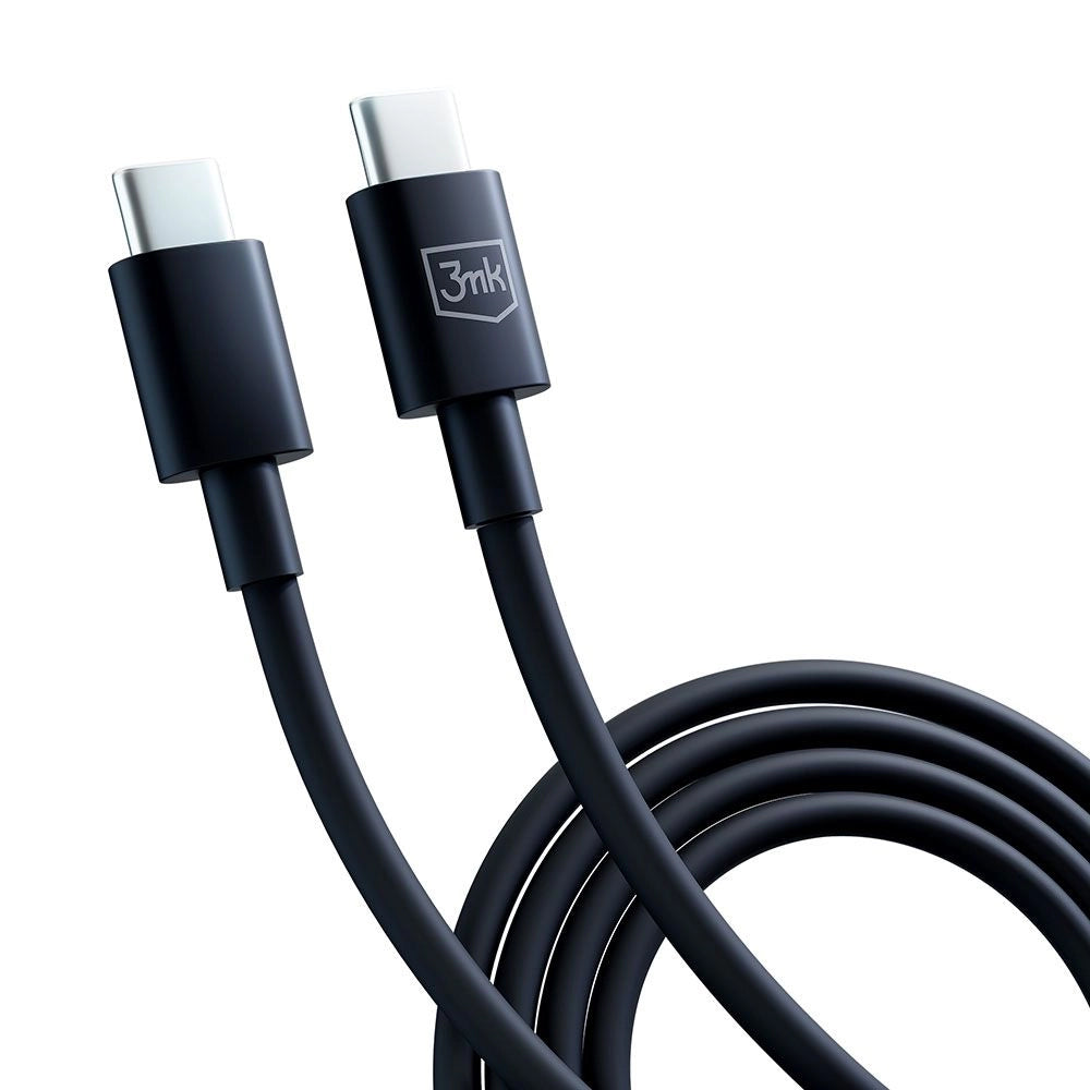 Cabo de Dados e Carregamento USB-C - USB-C 3MK Hyper, 100W, 1.2m, Preto