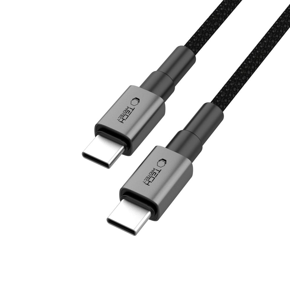 Cabo de Dados e Carregamento USB-C - USB-C Tech-Protect Ultraboost DNA, 60W, 0.5m, Cinzento