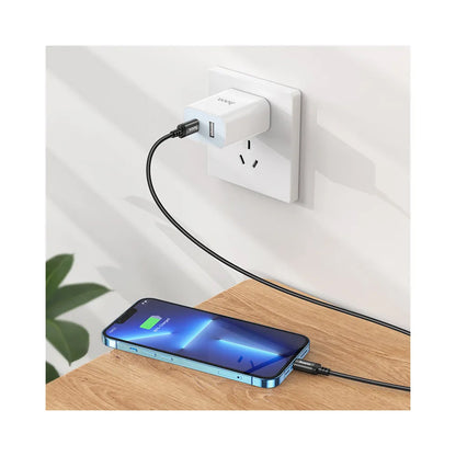 Cabo de Dados e Carregamento USB-C - Lightning HOCO X89, 27W, 2m, Preto