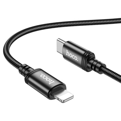 Cabo de Dados e Carregamento USB-C - Lightning HOCO X89, 20W, 1m, Preto