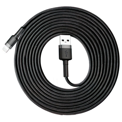 Cabo de Dados e Carregamento USB-A - Lightning Baseus Cafule, 18W, 3m, Dourado CALKLF-RV1