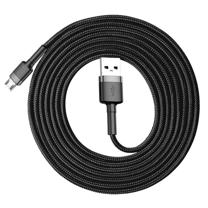 Cabo de Dados e Carregamento USB-A - microUSB Baseus Cafule, 18W, 2m, Cinza CAMKLF-CG1