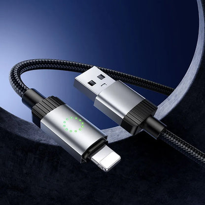 Cabo de Dados e Carregamento USB-A - Lightning HOCO X117, 18W, 1m, Preto