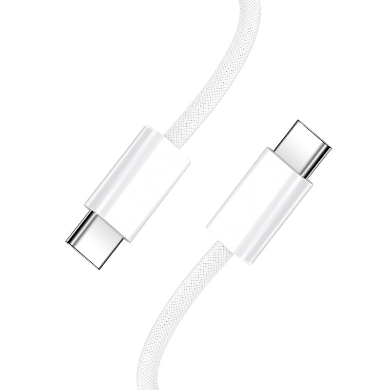 Cabo de Dados e Carregamento USB-C - USB-C BWOO BO-X284, 60W, 2m, Branco