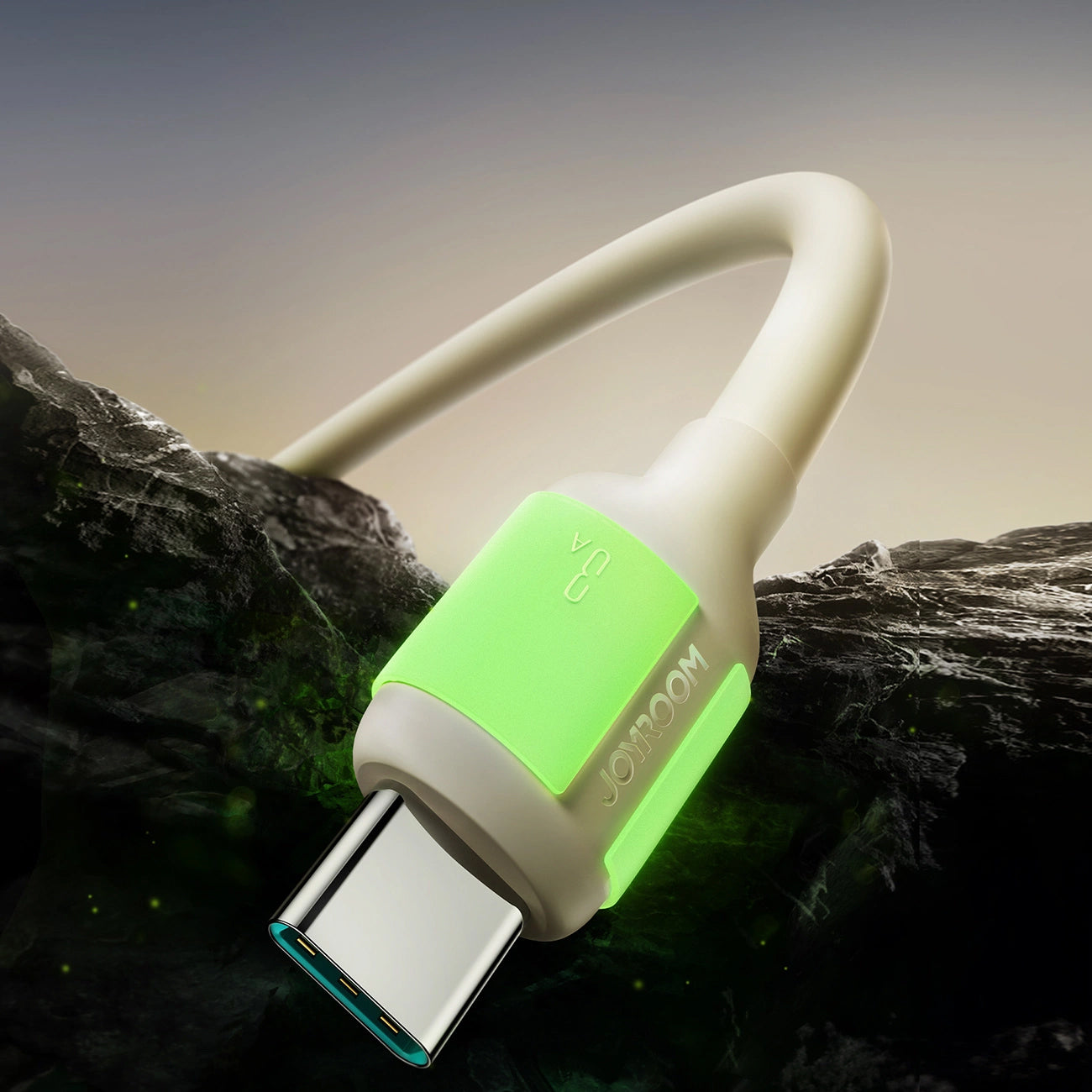 Cabo de Dados e Carregamento USB-A - USB-C Joyroom S-A53, 30W, 2m, Bege