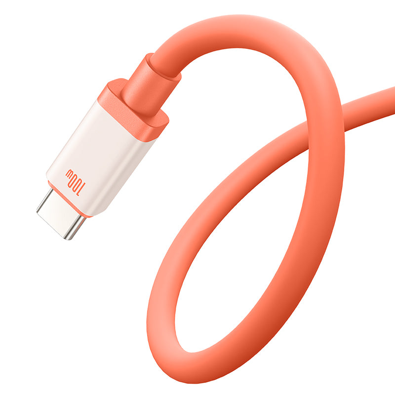 Cabo de Dados e Carregamento USB-A - USB-C Baseus Zero Degree Series, 100W, 2m, Vermelho
