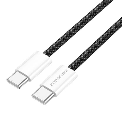 Cabo de Dados e Carregamento USB-C - USB-C Borofone BX103 Original, 60W, 1m, Preto