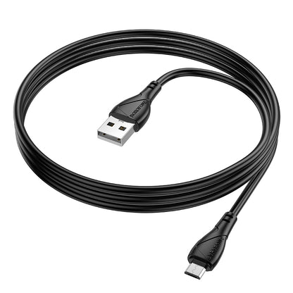 USB-A to microUSB Data and Charging Cable Borofone BX121 Energy, 18W, 1m, Black