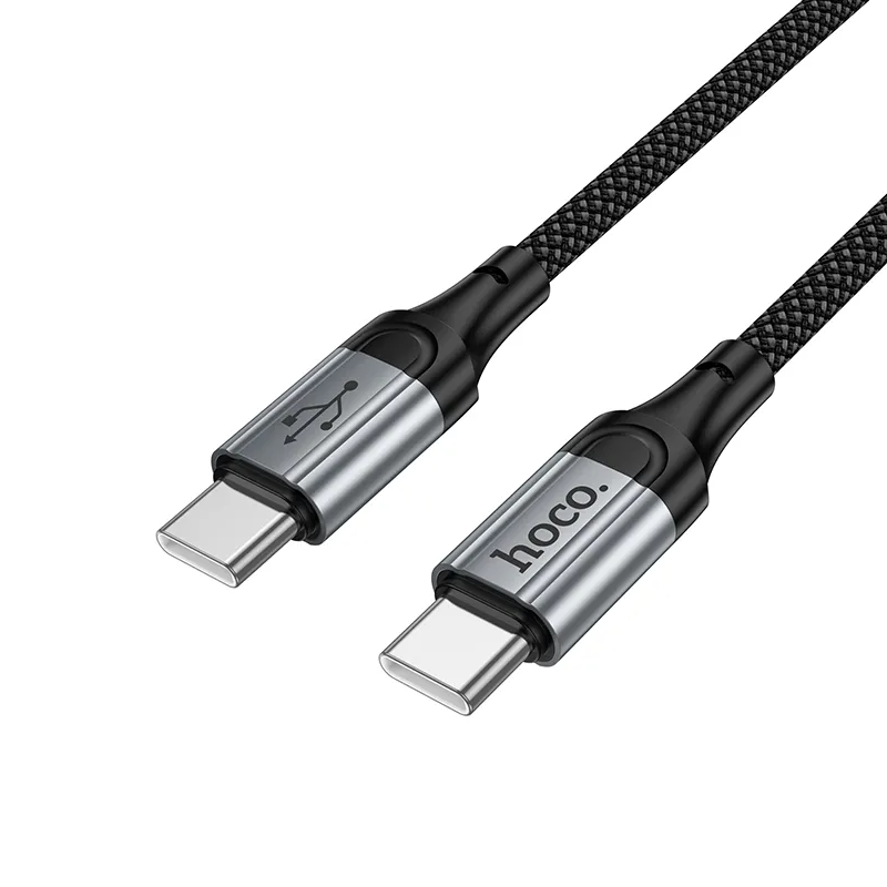 Cabo de Dados e Carregamento USB-C - USB-C HOCO X121, 60W, 1.5m, Preto