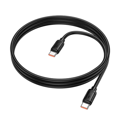 Cabo de Dados e Carregamento USB-C - USB-C HOCO X115, 240W, 1m, Preto