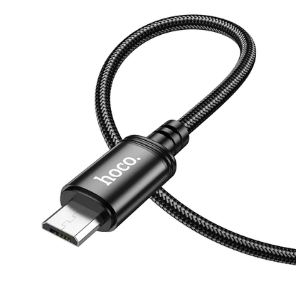 Cabo de Dados e Carregamento USB-A - microUSB HOCO X89, 18W, 1m, Preto