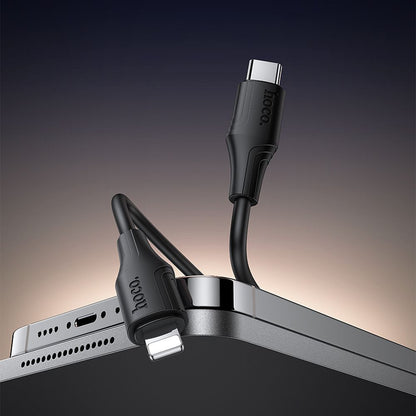 Cabo de Dados e Carregamento USB-C - Lightning HOCO X124, 27W, 1m, Preto