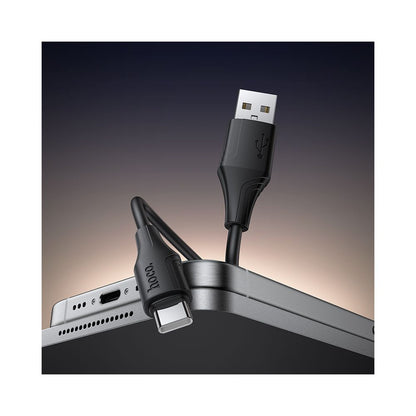 Cabo de Dados e Carregamento USB-A - USB-C HOCO X124, 18W, 1m, Preto