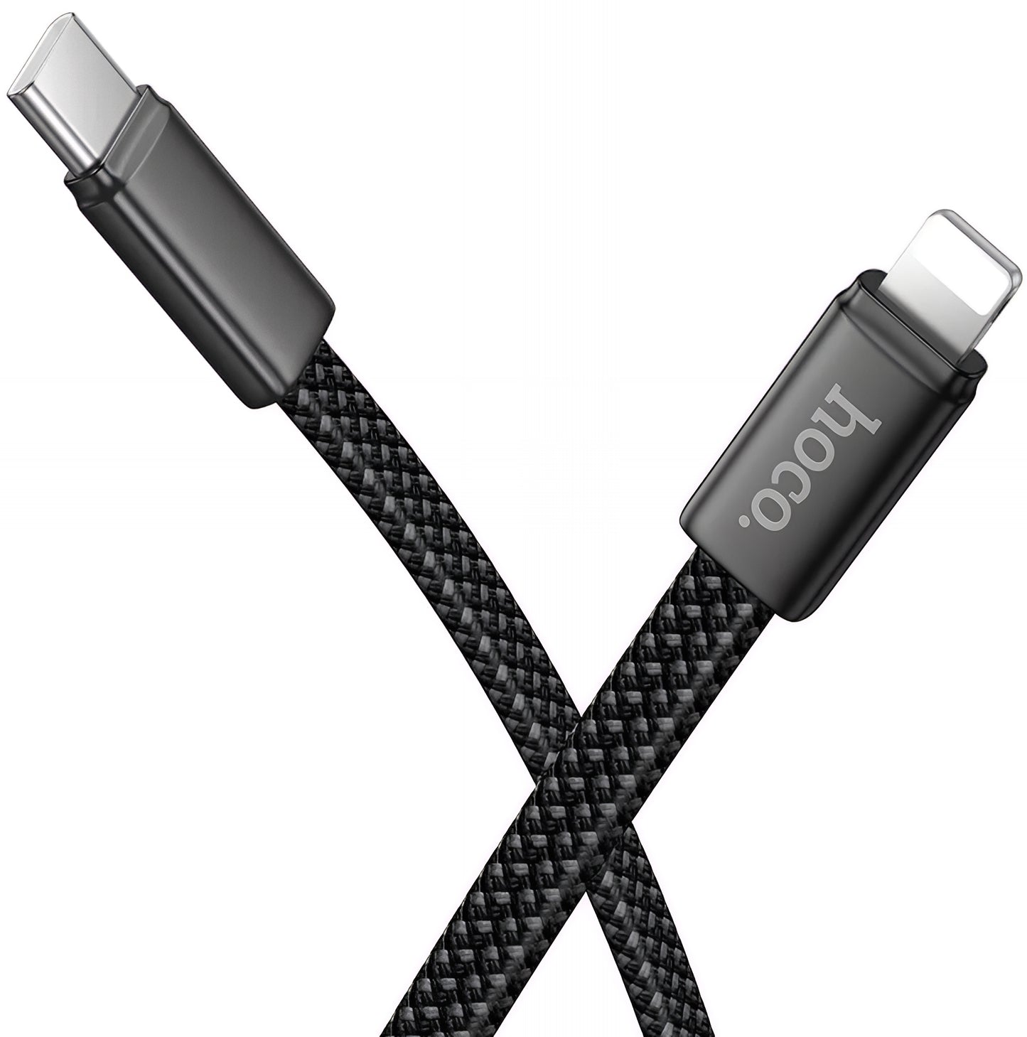 Cabo de Dados e Carregamento USB-C - Lightning HOCO X125, 30W, 1m, Preto