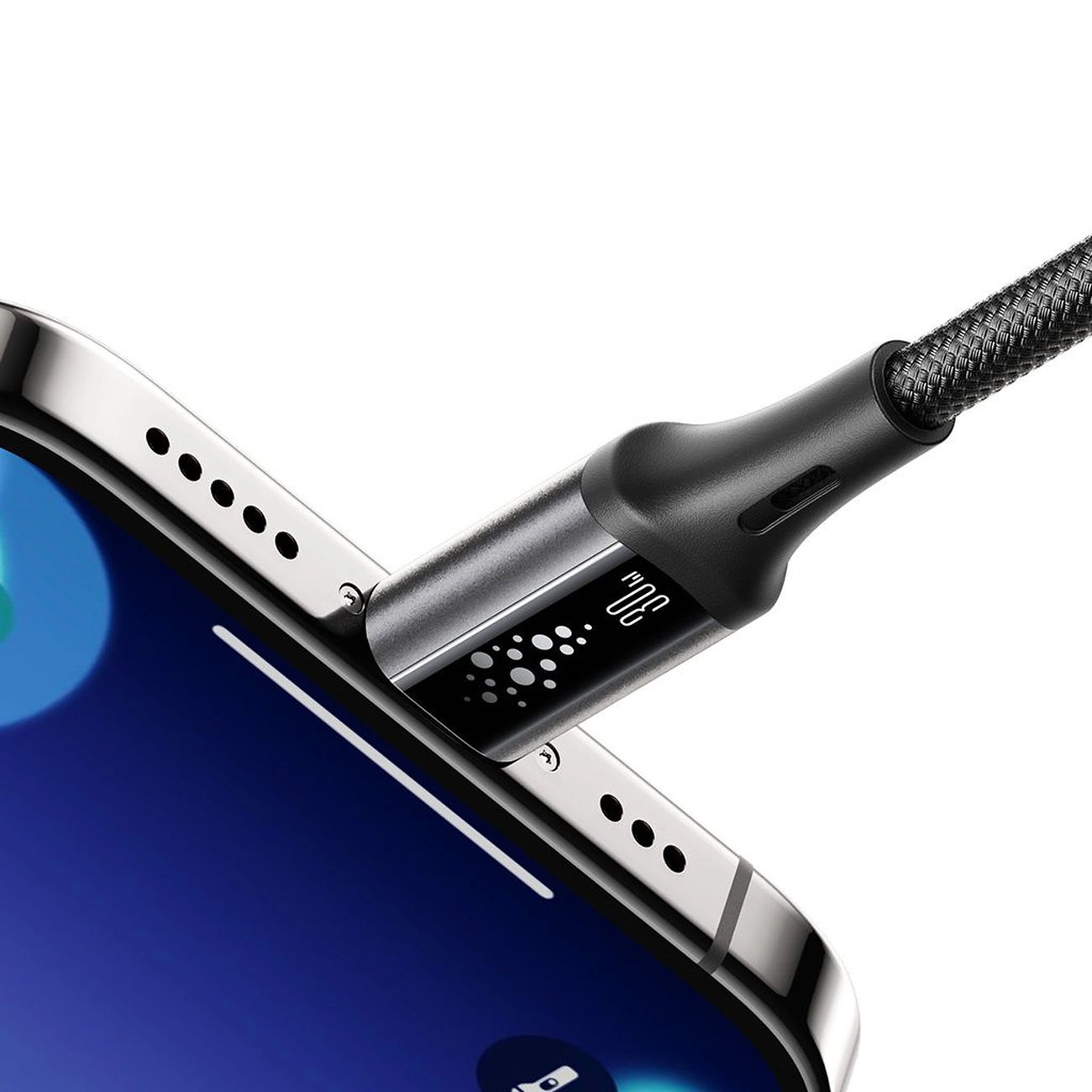 Cabo de Dados e Carregamento USB-C - Lightning Joyroom S-A60 StarTalk, 30W, 1.2m, Preto