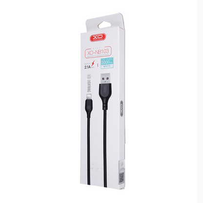 Cabo de Dados e Carregamento USB-A - microUSB XO Design NB103, 18W, 1m, Branco
