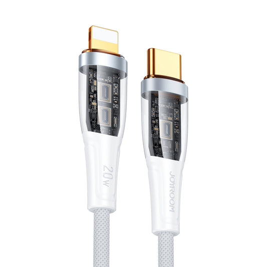 Cabo de Dados e Carregamento USB-C - Lightning Joyroom S-CL020A3, 20W, 1,2m, Branco