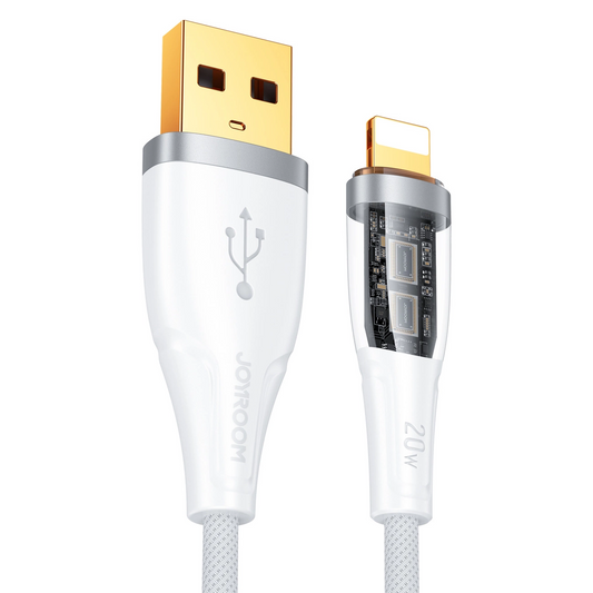 Cabo de Dados e Carregamento USB-A - Lightning Joyroom S-UL012A3, 18W, 1,2m, Branco